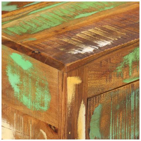 Credenza 110x30x65 in Legno Massello di Recupero - Foto 10