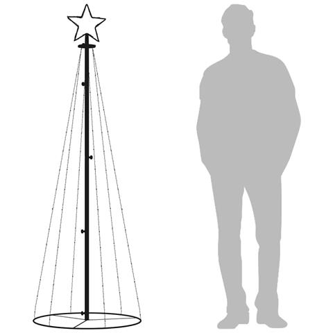 Albero di Natale a Cono Bianco Caldo 108 LED 70x180 cm - Foto 2