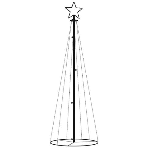 Albero di Natale a Cono Bianco Caldo 108 LED 70x180 cm - Foto 9