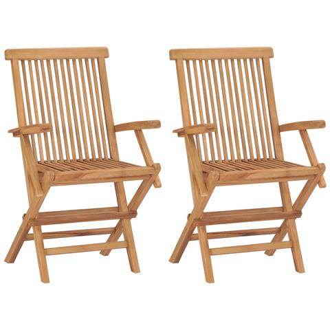 Set Da Pranzo Per Giardino 3 Pz In Legno Massello Di Teak - Foto 2