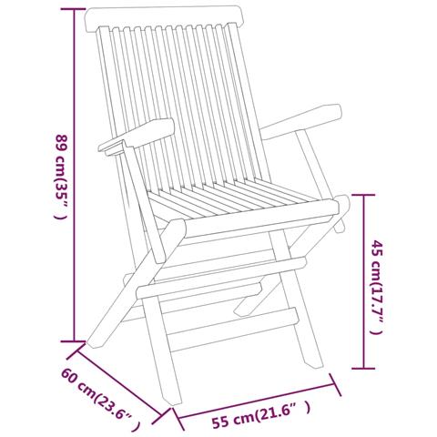 Set Da Pranzo Per Giardino 3 Pz In Legno Massello Di Teak - Foto 9