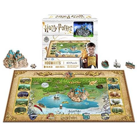 Mini Puzzle 3d Time Harry Potter Hogwarts Con Paesaggio Urbano 4d - Foto 1