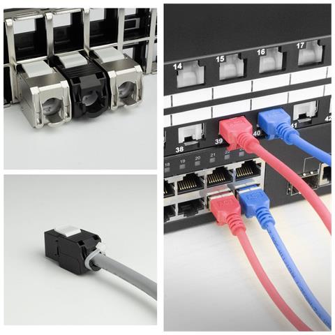 TD6024 adattatore per inversione del genere dei cavi RJ45 IDC Nero, Bianco - Foto 4