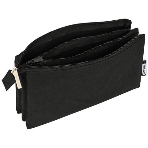 Astuccio Scuola Nero (22 X 12 X 3 Cm) - Foto 1