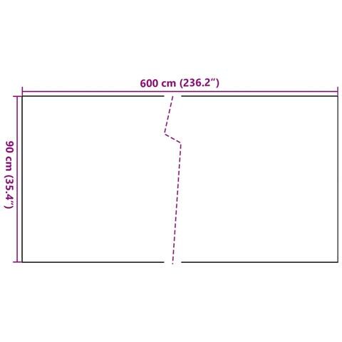 Paravento Da Balcone Marrone E Nero 600x90 Cm In Polyrattan - Foto 8