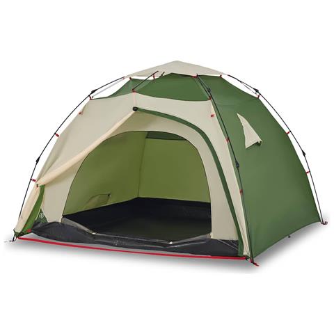 Tenda A Cupola Da Campeggio 4 Persone Verde A Rilascio Rapido - Foto 1