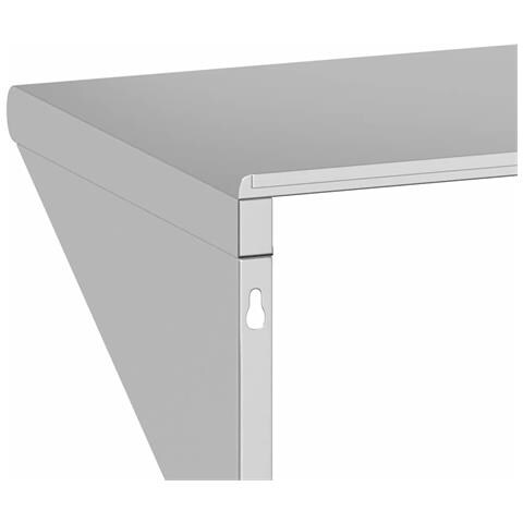 Mensola A Muro 75x45x31 Cm Argento In Acciaio Inossidabile - Foto 10