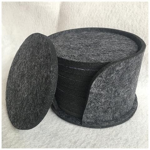 Piatto Separatore Per Tazza In Feltro, 8 Pezzi Black - Foto 1