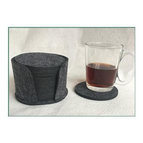 Piatto Separatore Per Tazza In Feltro, 8 Pezzi Black - Foto 4