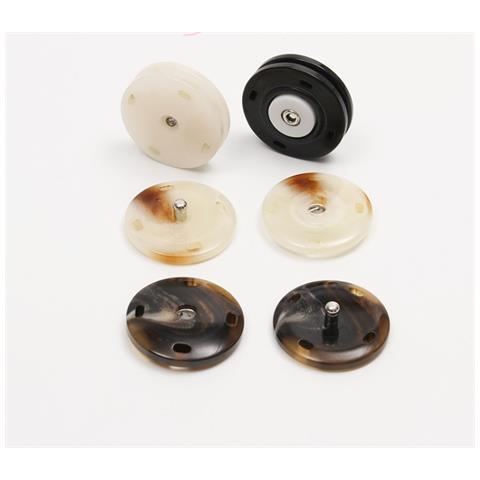 Bottoni Per Cucire Vestiti, Rimovibili Istantaneamente, Senza Cucire 6 Paia Lightbrown - Foto 2