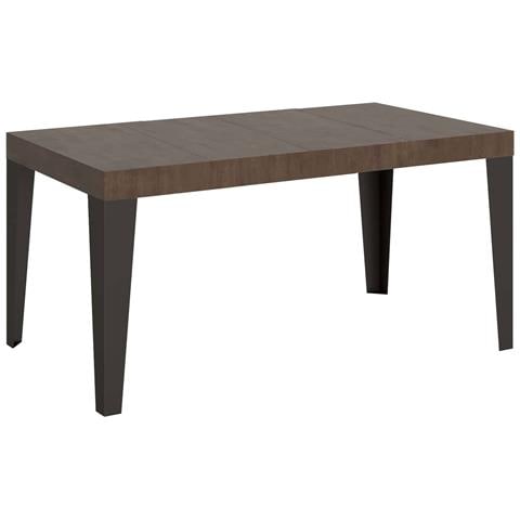Tavolo Allungabile 90x120/224 Cm Flame Premium Noce Telaio Antracite - Foto 1