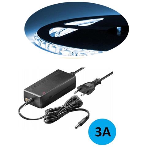 Kit Striscia Led 5050 Flessibile 5m Adesiva E Alimentatore 3a Bianco Freddo Ip65 - Foto 1