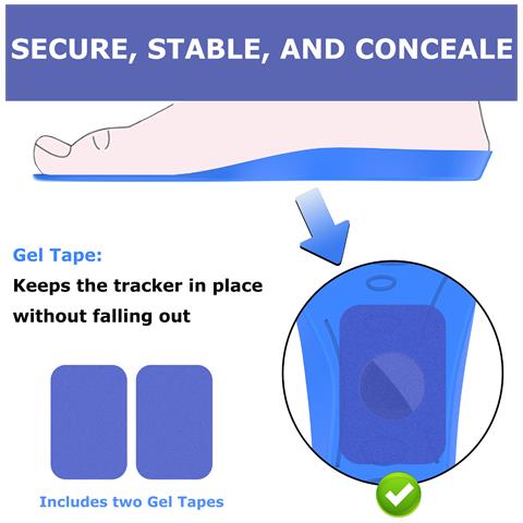 Custodia Protettiva Per Soletta Per Airtag - Blu (155-170 Mm) - Foto 2