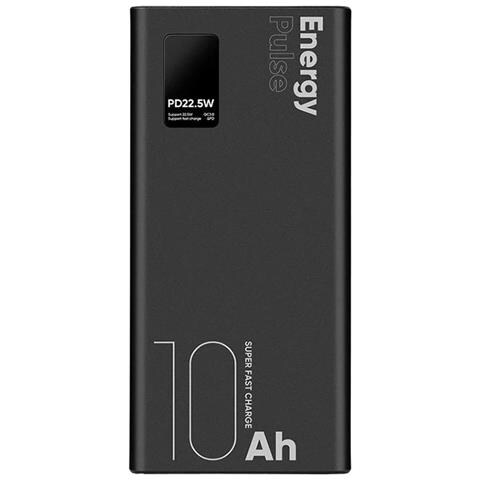 Powerbank 10000mah Energypulse 2 Usb-a / Usb-c Pd 22.5w Con Display Digitale, Nero - Foto 2