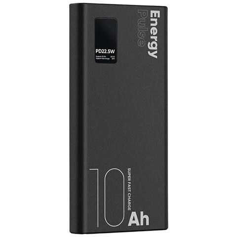 Powerbank 10000mah Energypulse 2 Usb-a / Usb-c Pd 22.5w Con Display Digitale, Nero - Foto 3