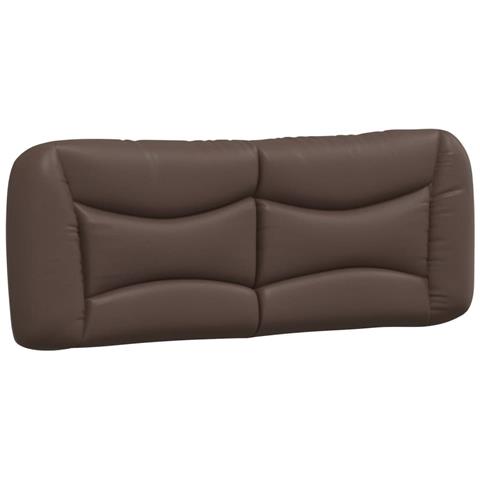 Cuscino Testiera Marrone 140 Cm In Similpelle - Foto 2