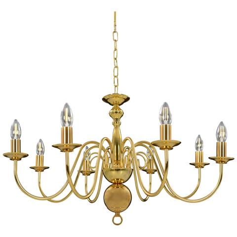 Lusso Casadino - Lampadario Oro Con 8 Lampadine E14 - Foto 1