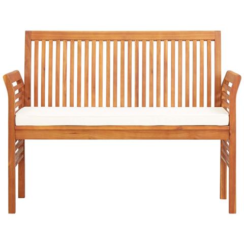 Panca Da Giardino A 2 Posti 120 Cm In Legno Massello Di Acacia - Foto 1