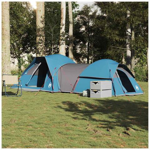 Tenda da Campeggio per 5 Persone Blu Impermeabile - Foto 2