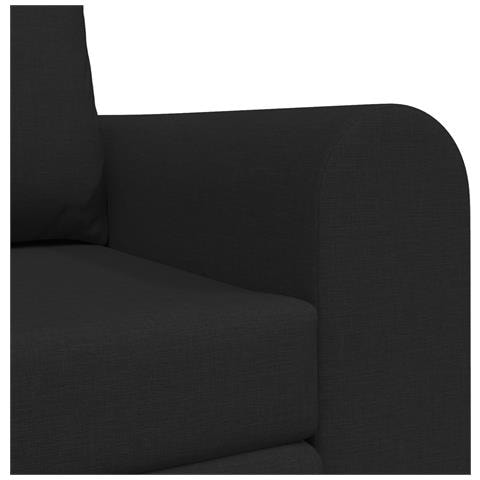 Divano Letto a Terra 2 in 1 Nero 148x71x83 cm Tessuto - Foto 9