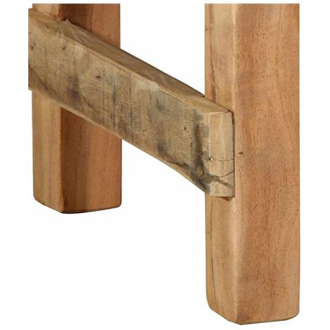 Panchina 110x35x46 cm in legno massello di recupero - Foto 9