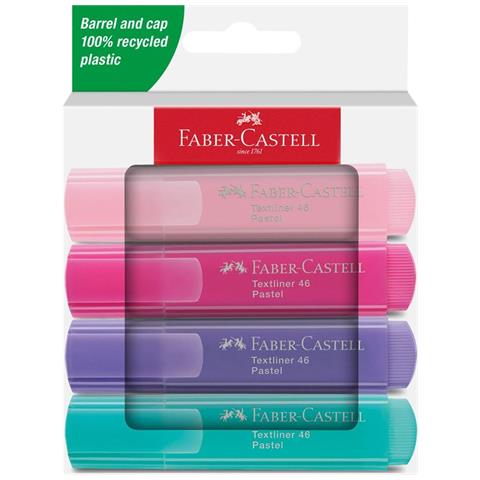 Textliner 46 Pastell evidenziatore 4 pz Rosa chiaro, Rosa, Viola, Turchese - Foto 1