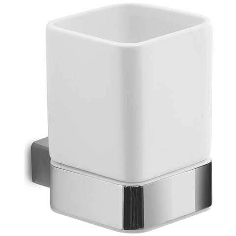 Portaspazzolini Da Muro In Acciaio Inox, Alluminio E Cromall Sg10 Gedy Serie Spluga Cromato - Foto 1