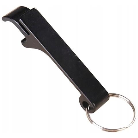 Apribottiglie Universale Portachiavi Alluminio Nero Classico - Foto 1