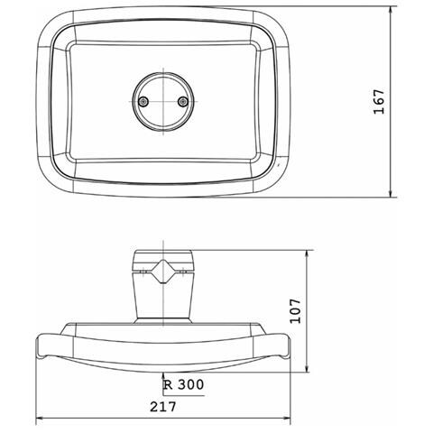 Coppa Specchio Retrovisore Con Grandangolo 167x217mm - Foto 2