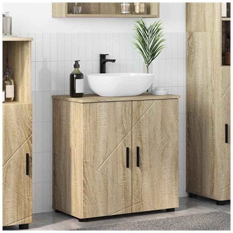 Mobile da Bagno rovere sonoma 61 x 35 x 64 cm Legno multistrato - Foto 2