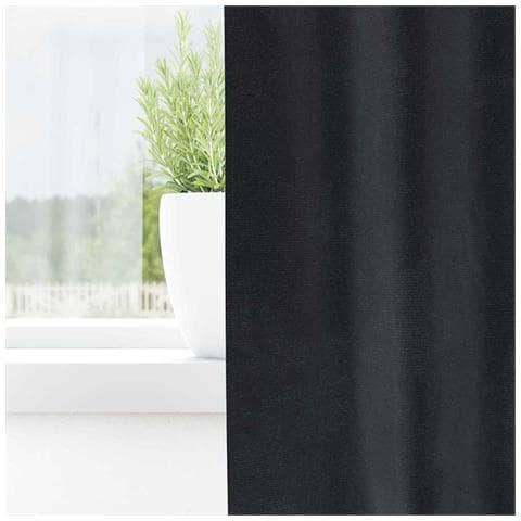 Tende con tende 2 pcs Grigio scuro 140 x 245 cm Velluto - Foto 2