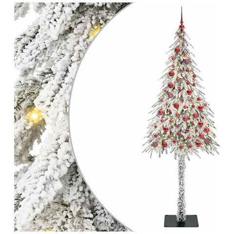 Albero di Natale con 300 LED Bianco 210 cm PE e Acciaio - Foto 1