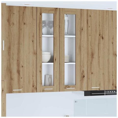 Armadio pensile Riga Rovere artigianale 60 x 31 x 100 cm - Foto 2