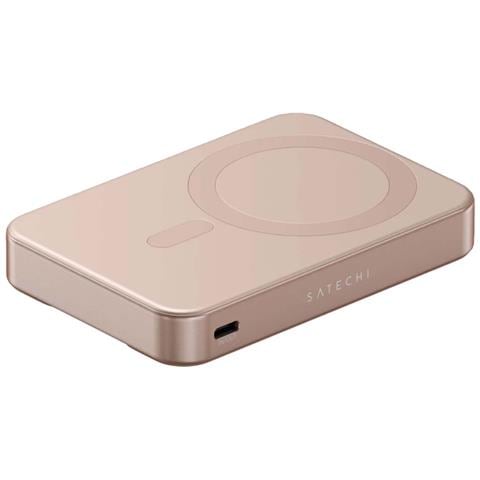 Batteria Esterna Magnetica 5000mah Magsafe & Qi2 Con Supporto Integrato, Rosa - Foto 5