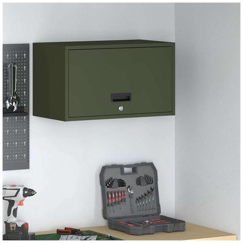 Armadio a muro per garage Oliver verde 60 x 33 x 35 cm - Foto 2