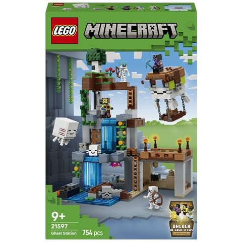 Minecraft 21597 Stazione di Ghast, Giocattolo con 8 Personaggi e Accessori, Regalo per Gamer e Bambini da 9 Anni in su - Foto 1