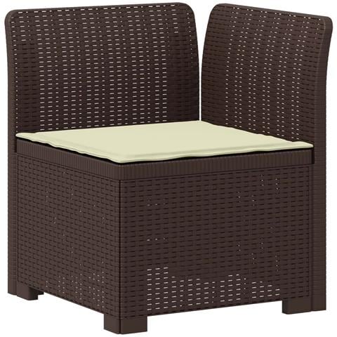 Divano da Giardino a 1 Posto con Cuscino Aspetto Rattan PP - Foto 1