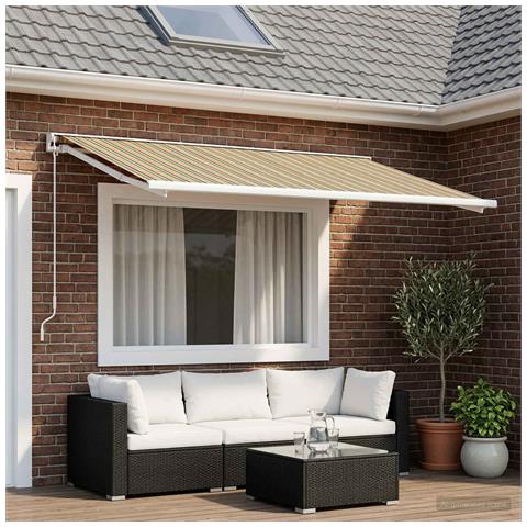 Telo di ricambio per tenda da sole Verde e Giallo 400 × 350 cm - Foto 2