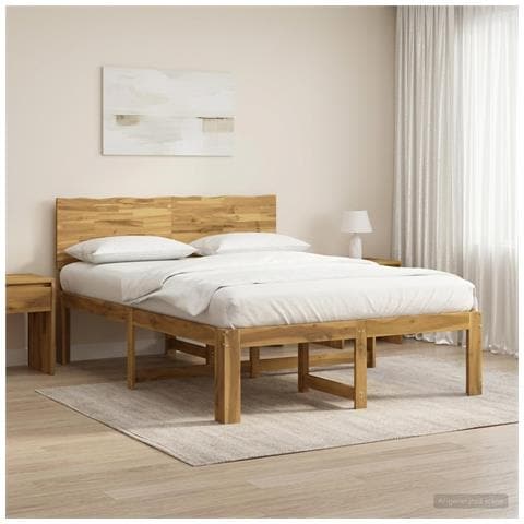 Letto matrimoniale con testiera ROSTOCK Bianco 150 x 200 cm - Foto 2