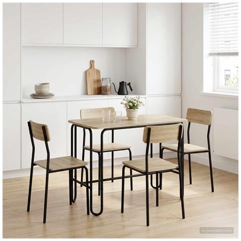 Tavolo da pranzo 100 x 50 x 75 cm Legno ingegnerizzato - Foto 2