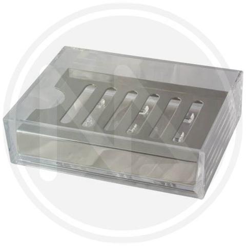 PORTASAPONE da BAGNO in PVC TRASPARENTE e supporto in metallo MAURER - Foto 1