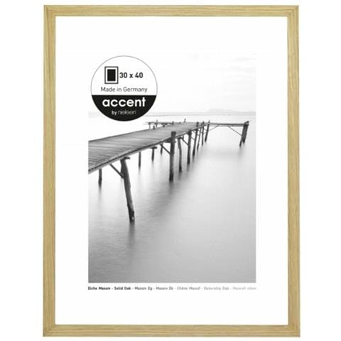 Cornice Portafoto in Legno Colore Quercia 30 x 40 cm - Foto 1