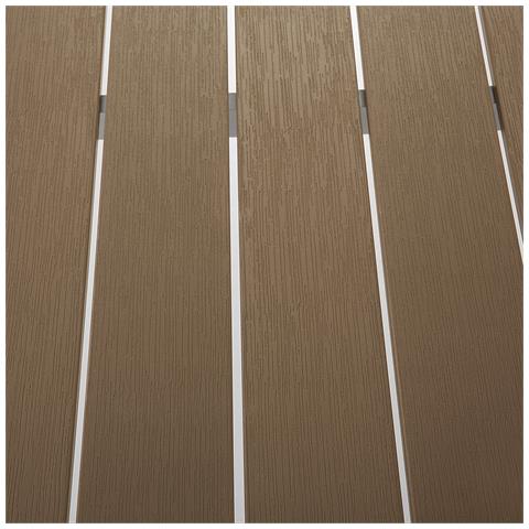 Set Di Tavolo E Panche Da Giardino In Alluminio E Legno Sintetico Marrone Nardo - Foto 26