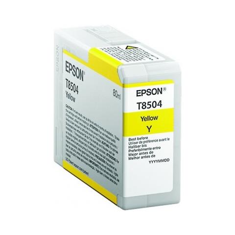 Cartuccia T8504y Gialla Compatibile Per Epson Sc-p800des, p800se, p800sp Capacita' 80ml Ink Pigmentato -con Chip- - Foto 1