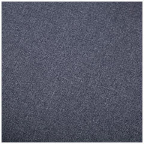 Poggiapiedi In Tessuto 73x43x42 Cm Grigio Scuro - Foto 2