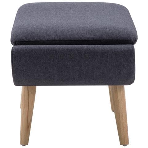 Poggiapiedi In Tessuto 73x43x42 Cm Grigio Scuro - Foto 6