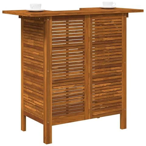 Tavolo Da Bar In Legno Massello Di Acacia 110x50x105 Cm - Foto 1