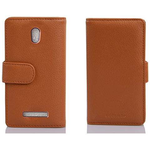 Cadorabo Custodia Compatibile Con Htc Desire 500 In Marrone Cioccolata - Coperchio Protettivo In Ecopelle Testurizzata E Tasca Per Carte Di Credito - Foto 4