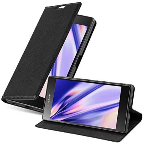 Custodia Compatibile Con Sony Xperia Z5 In Nero Di Notte - Coperchio Protettiva Con Chiusura Magnetica, Funzione Stand E Tasca Per Le Carte - Foto 1