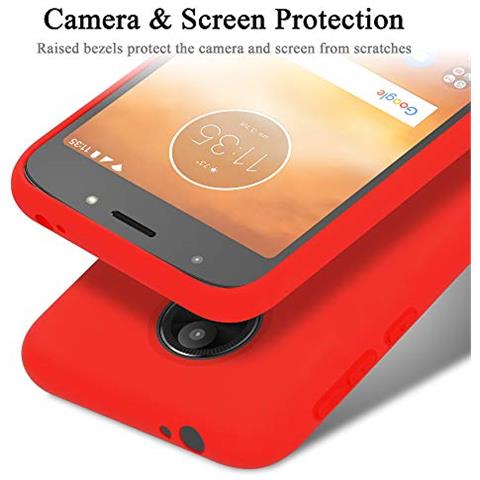 Custodia Compatibile Con Motorola Moto E5 Play Go In Liquid Rosso - Coperchio Protettivo In Silicone Tpu Flessibile - Foto 2